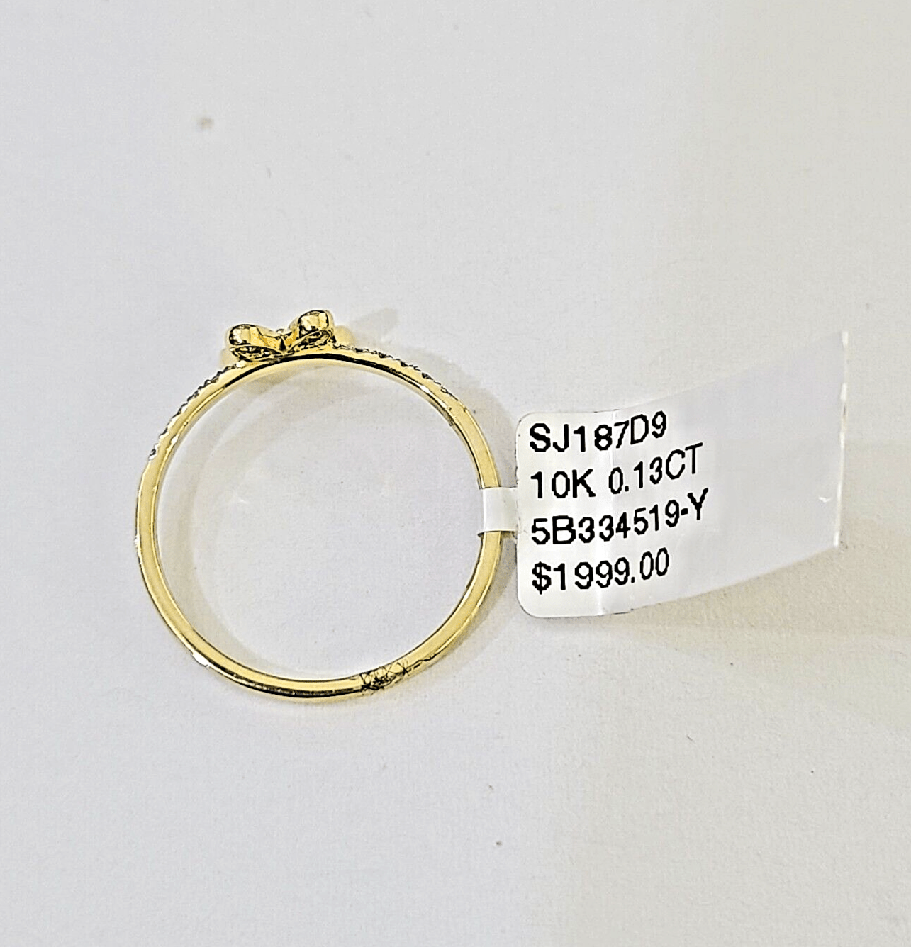 Real 10k Diamond Ladies Ring Butterfly Yellow Gold Women Casual Genuine - GoldenlinQ